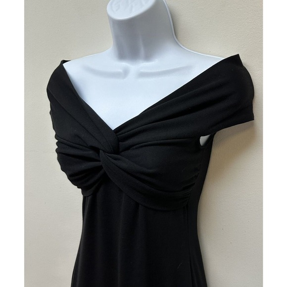 Reformation Black off Shoulder Toulon Knit Dress Bodycon Sexy Stretchy XS NEW‎ - Picture 5 of 13